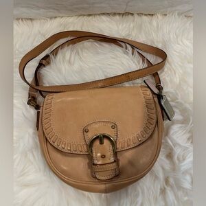 Coach: Tan Leather Crossbody Bag